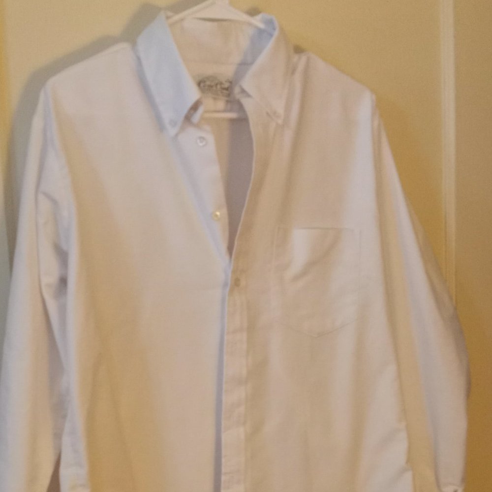 Vintage Cove Creek White button front dress shirt size L (16-161/2)